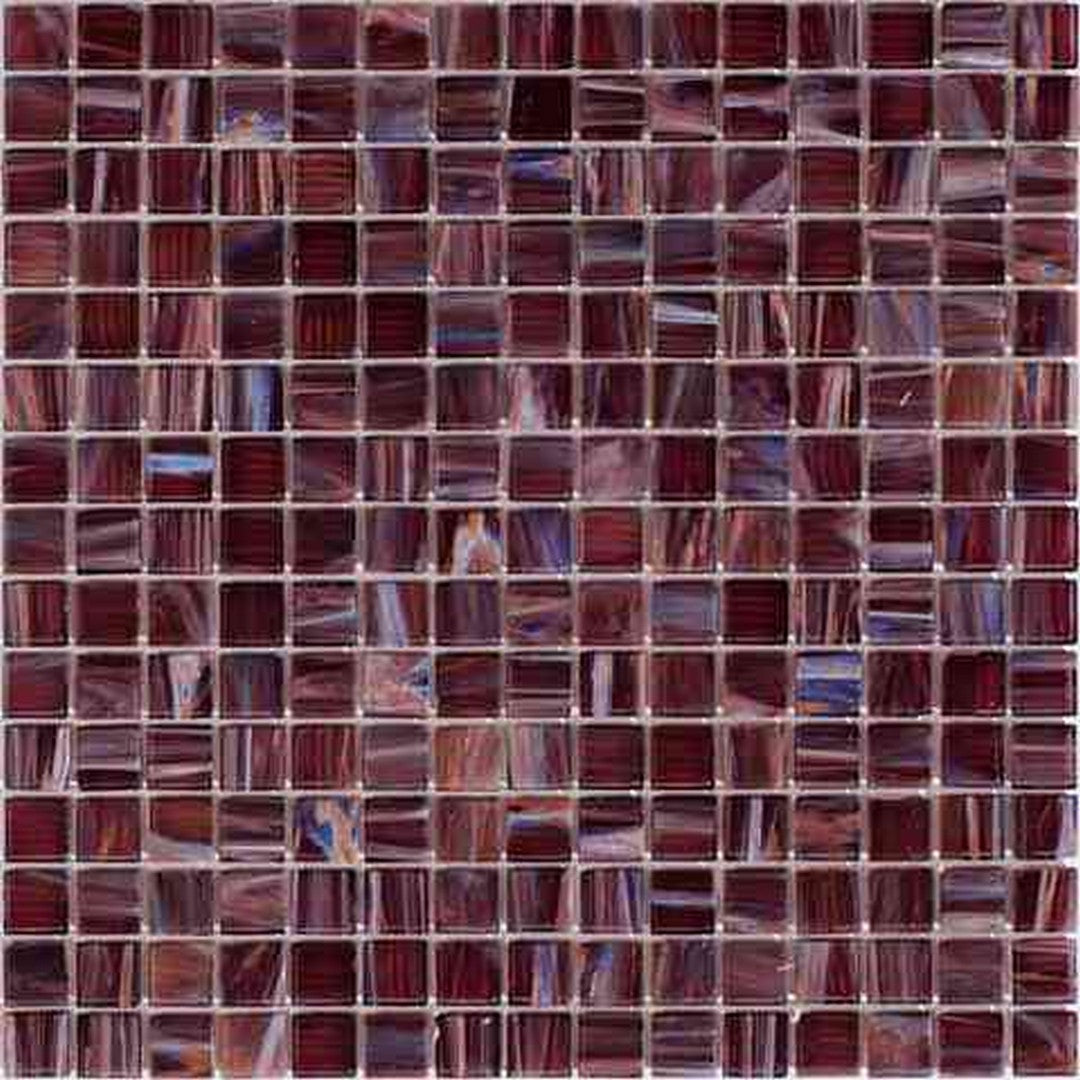 MiR Alma Solid Color Stella Red 12" x 12" Glass 0.8" Mosaic