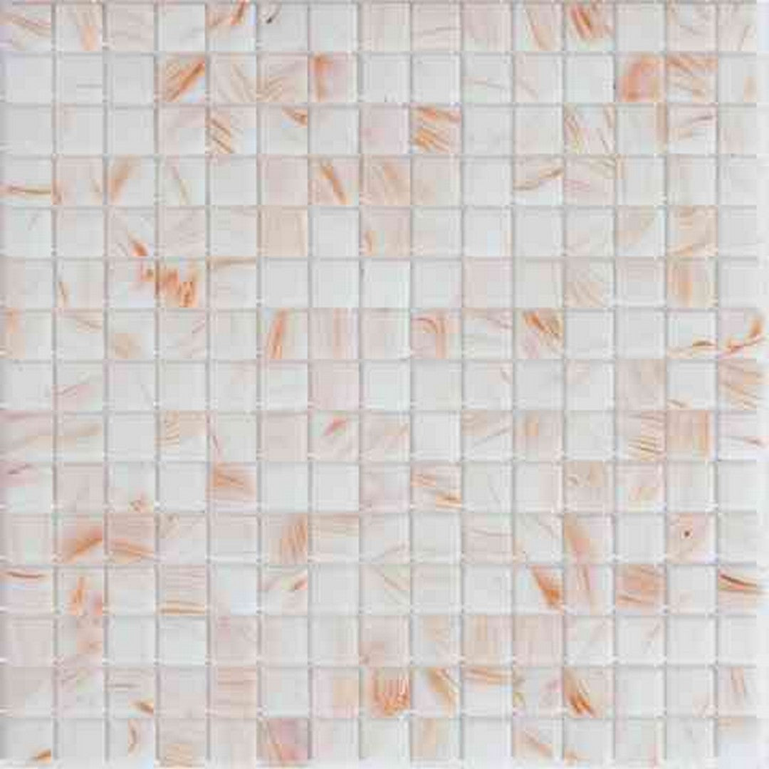 MiR Alma Solid Color Stella White 12" x 12" Glass 0.8" Mosaic