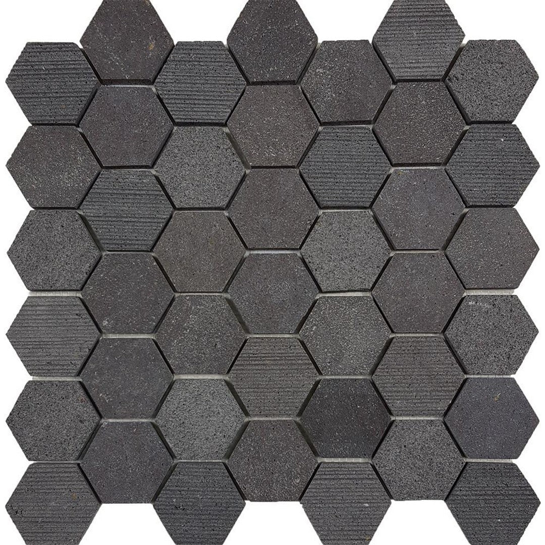 Tesoro Contempo 11.75" x 12" Multi 2" Hexagon Natural Stone Mosaic