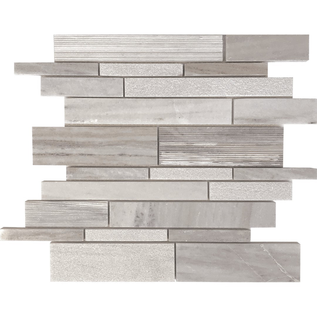Tesoro Contempo 12" x 12" Multi Random Linear Natural Stone Mosaic