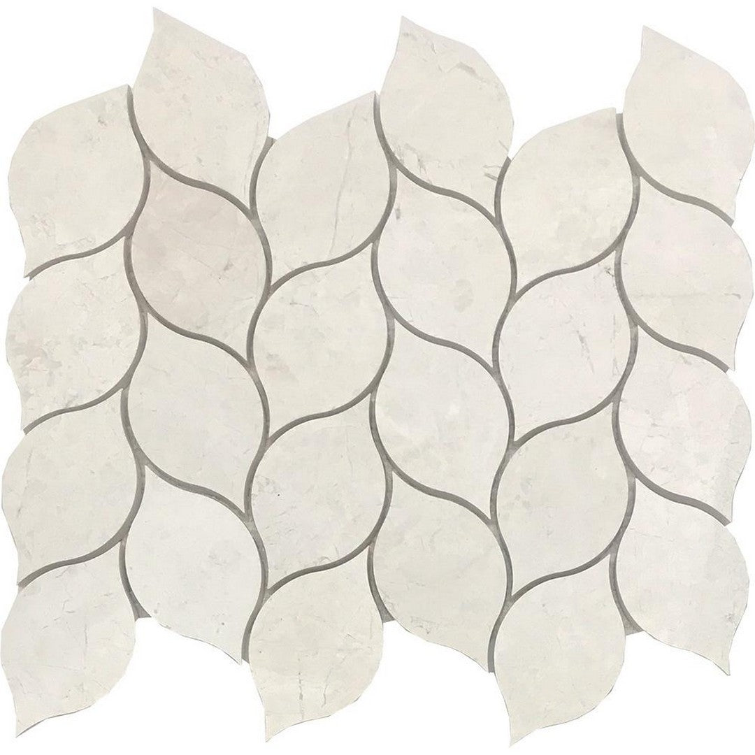 Tesoro Hybrid 10.5" x 12.5" Leaf Waterjet Design Natural Stone Mosaic