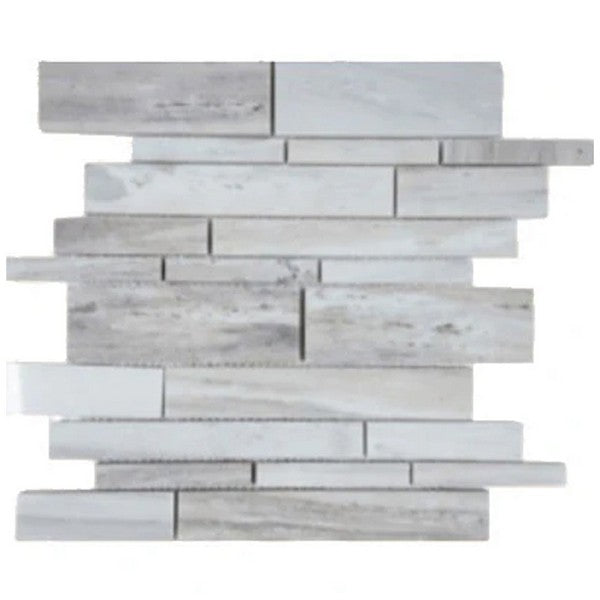 Tesoro Pietra Antica 12" x 12" Polished Random Linear Natural Stone Mosaic