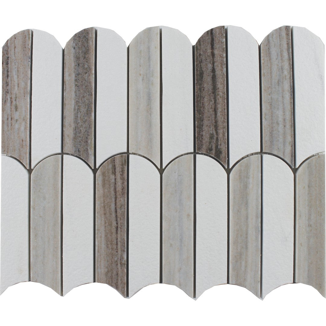 Tesoro Showtime 13.25" x 10.5" Honed Waterjet Natural Stone Mosaic