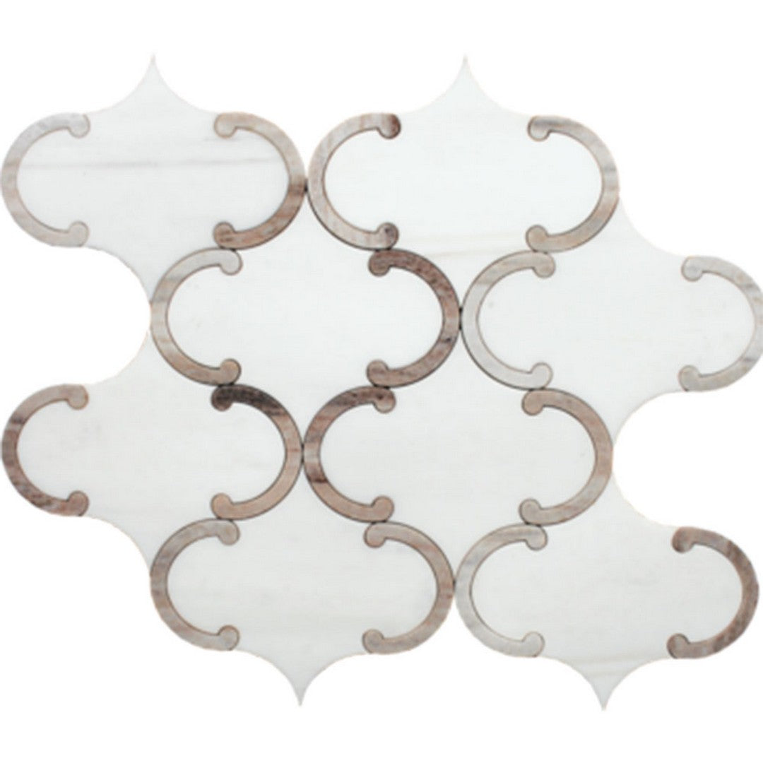 Tesoro Waterjet 11.75" x 10.75" Aphrodite Natural Stone Mosaic