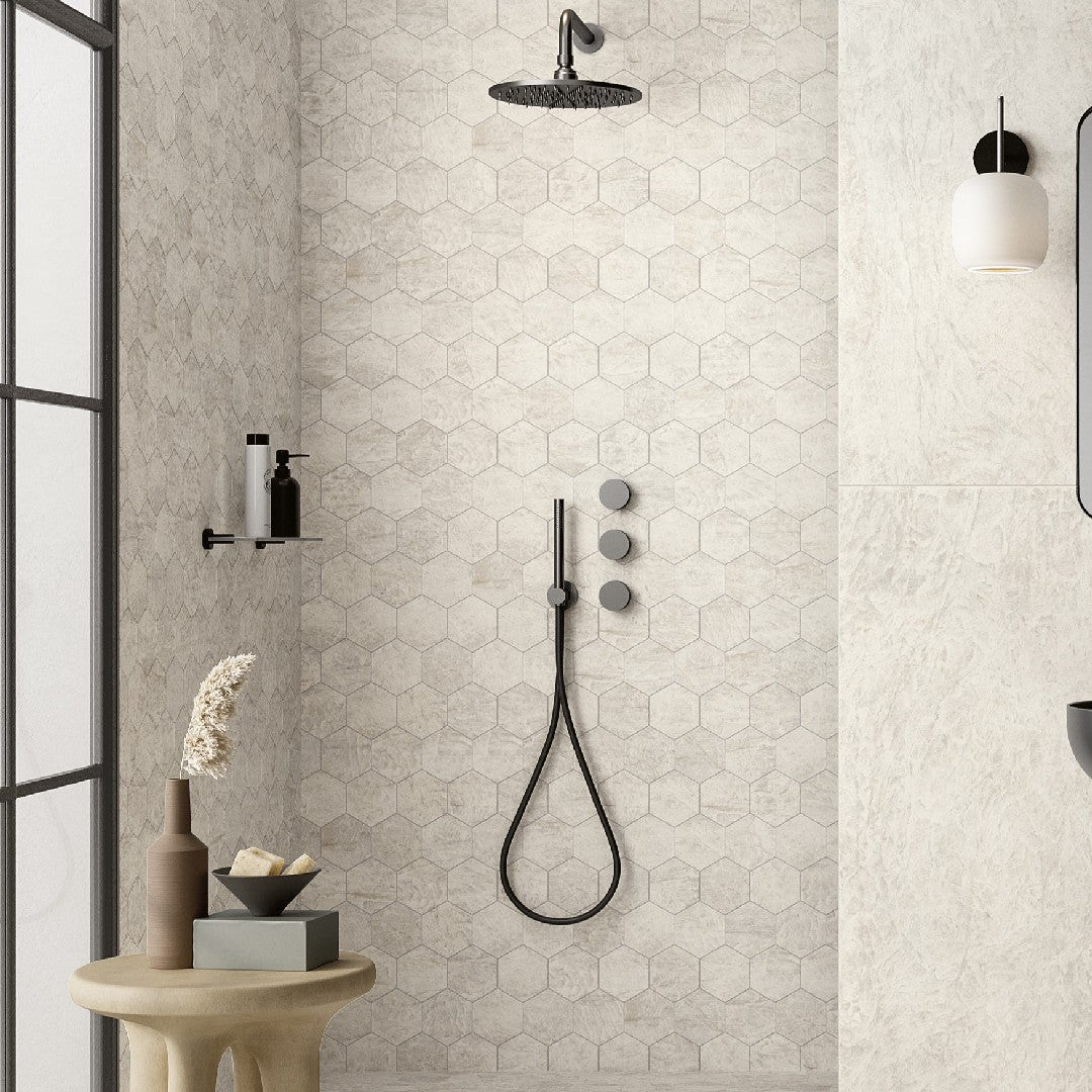 Crossville-Earthen-Dream-10-x-12-Matte-Porcelain-4-Hexagon-Mosaic-Taj-Mahal