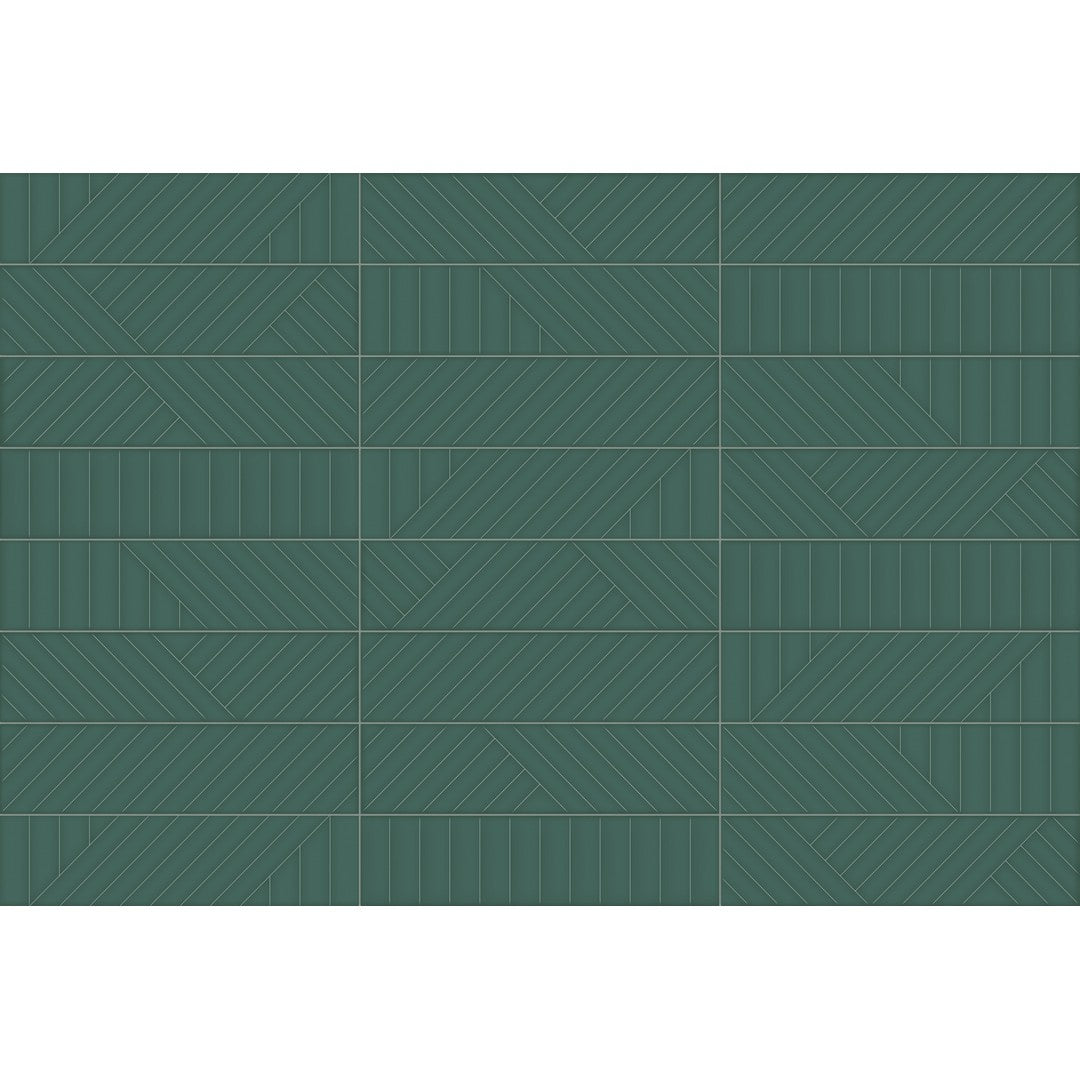 Crossville Studios Visible Vibes 3" x 12" Glossy Maze Pattern Ceramic Wall Tile