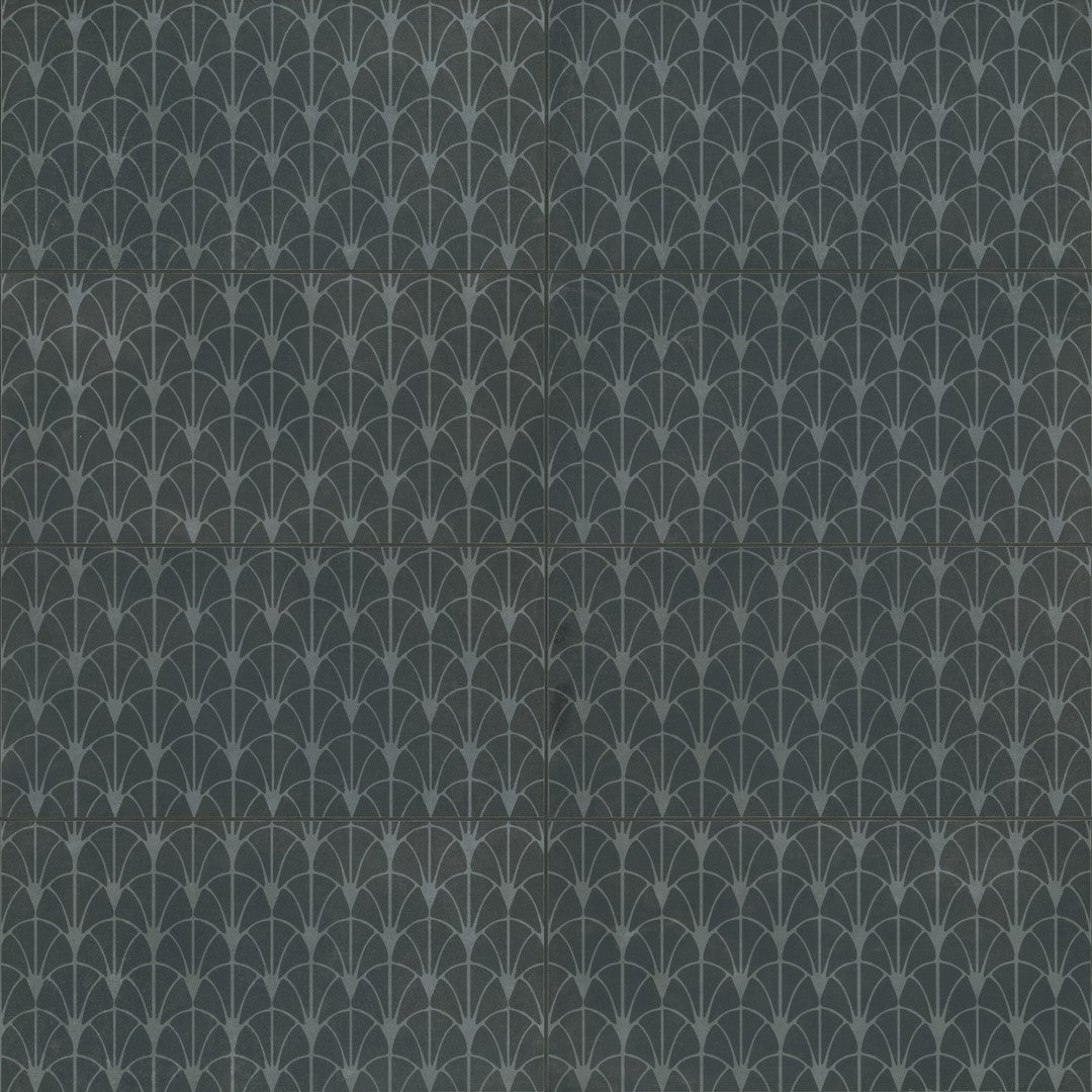 Bedrosians Wave 12" x 24" Honed Porcelain Fan Deco Tile