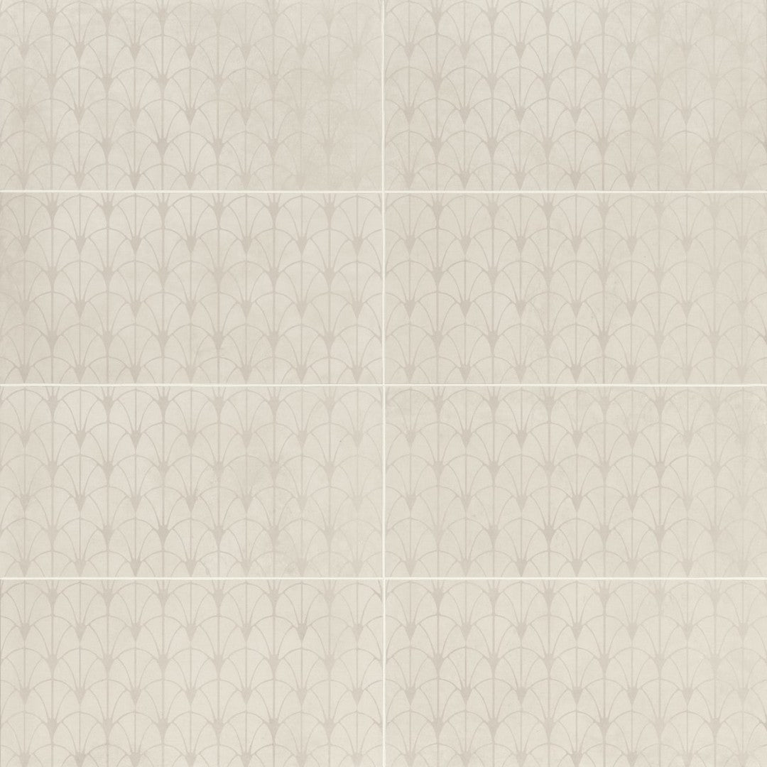 Bedrosians Wave 12" x 24" Honed Porcelain Fan Deco Tile