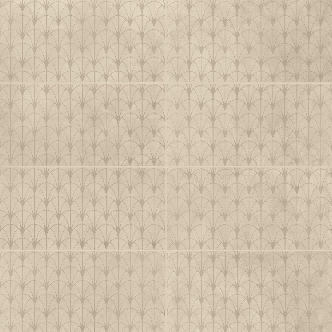 Bedrosians Wave 12" x 24" Honed Porcelain Fan Deco Tile