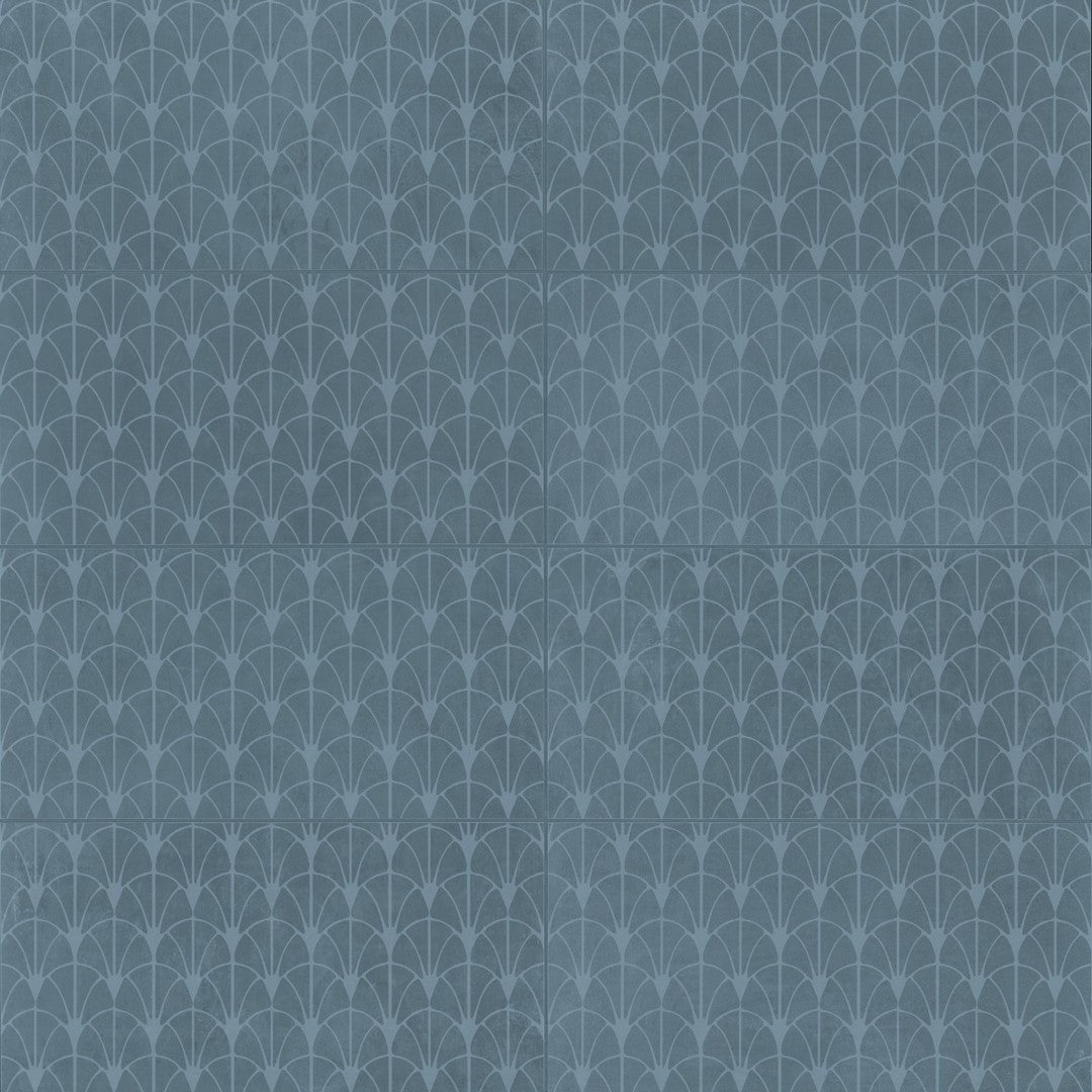 Bedrosians Wave 12" x 24" Honed Porcelain Fan Deco Tile