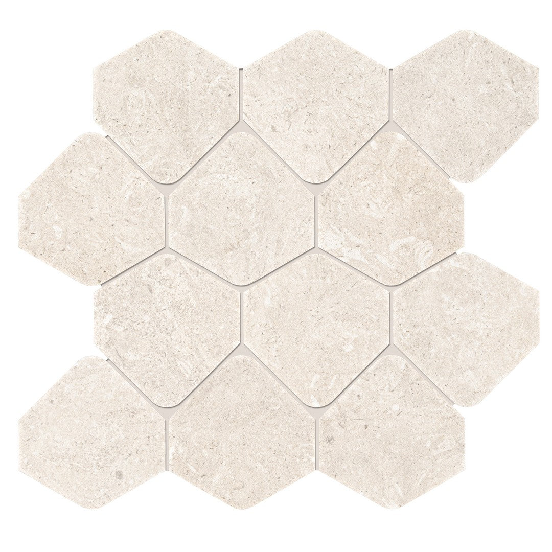 Tesoro Kalkarea 12" x 12" Matte 3" Hexagon Porcelain Mosaic
