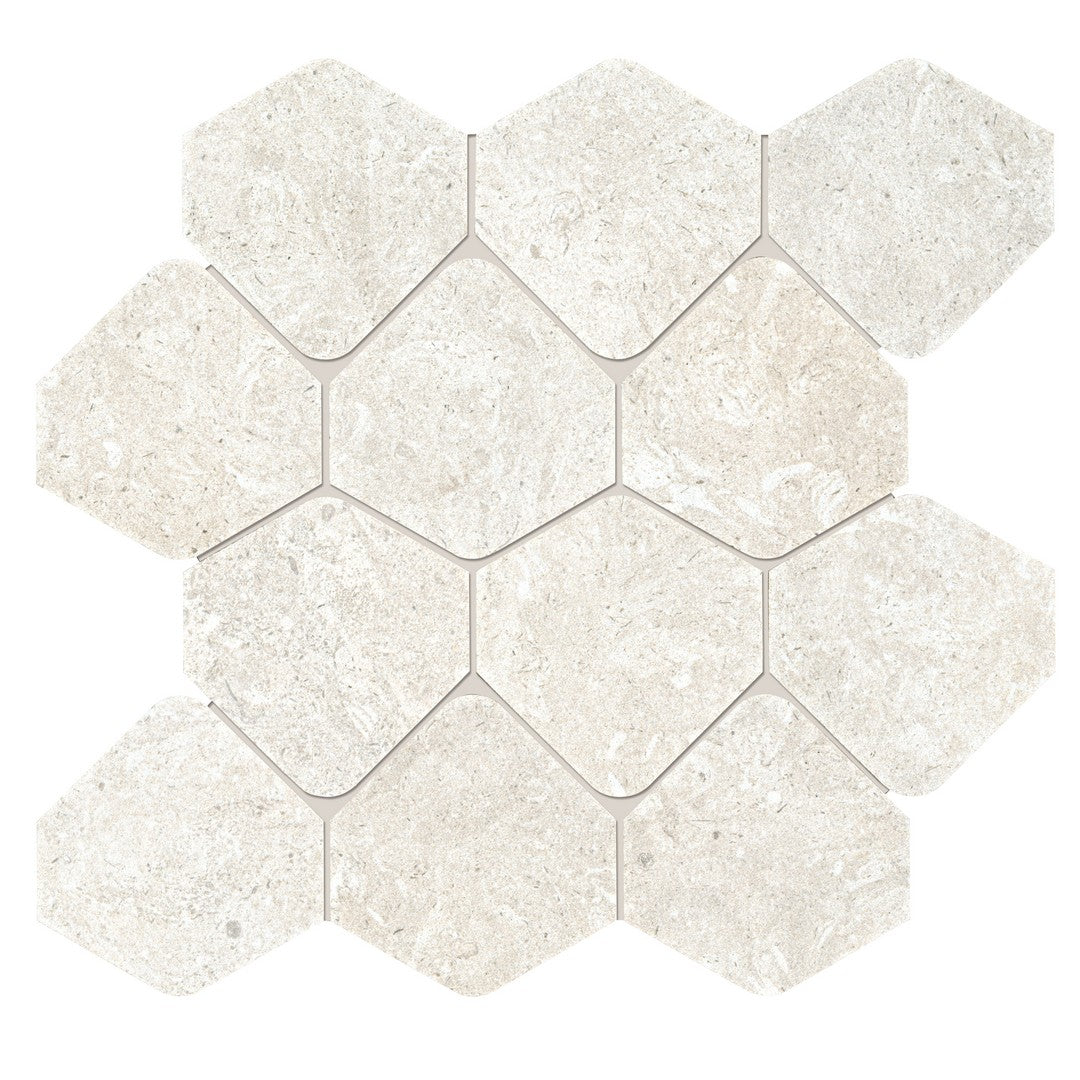 Tesoro Kalkarea 12" x 12" Matte 3" Hexagon Porcelain Mosaic