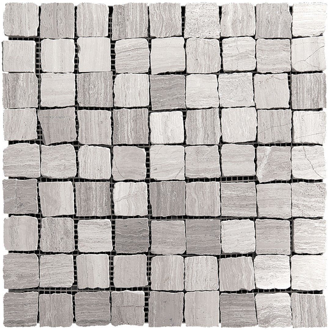 MiR Savannah 12" x 12" Wooden Grey Matte Natural Stone Mosaic