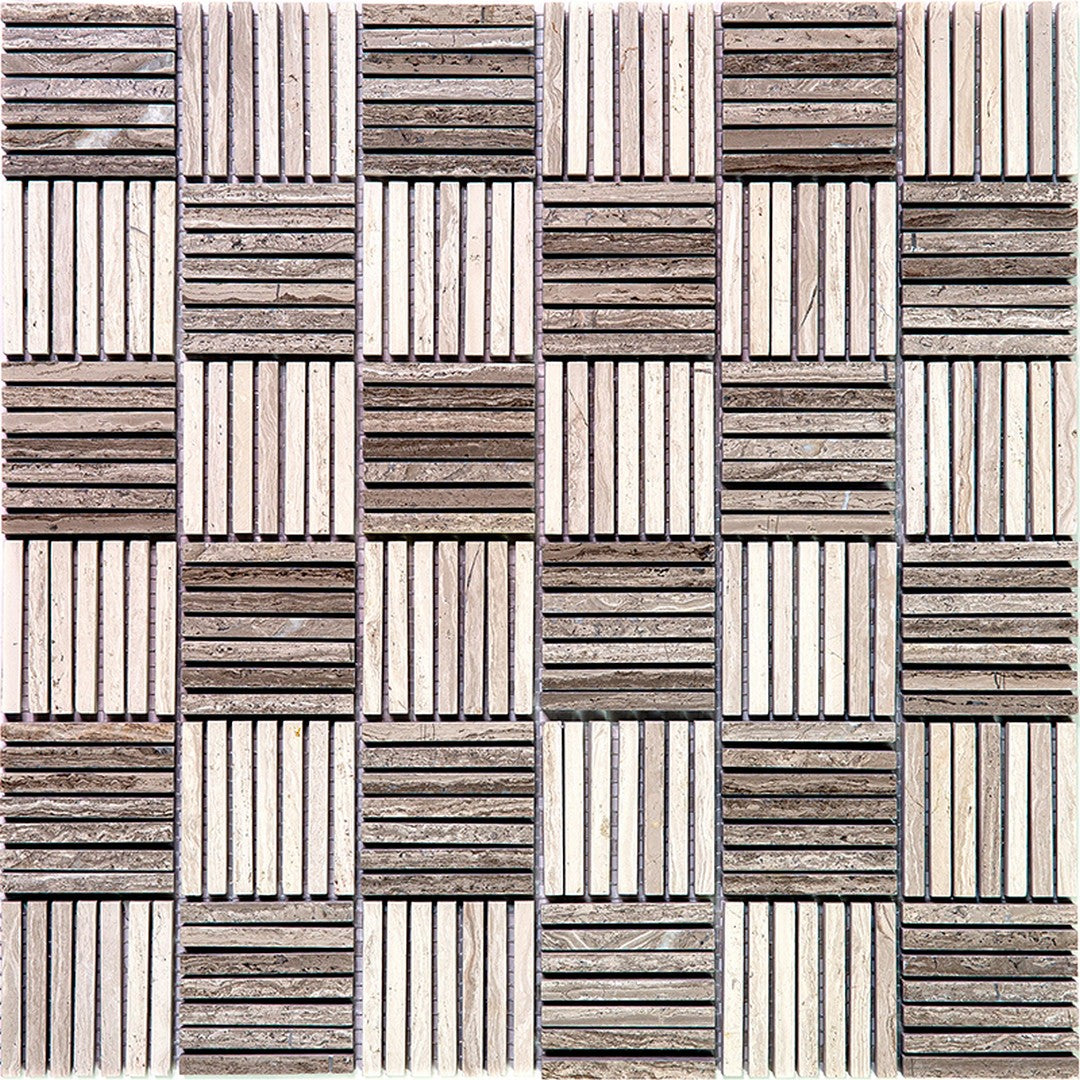 MiR Savannah 12" x 12" Polished Natural Stone Mosaic