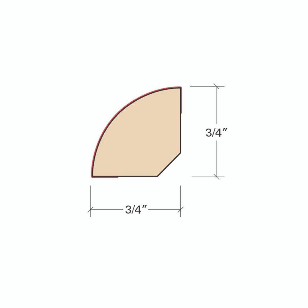 Signature Collection Grandview Plus 0.75" x 94" Vinyl Quarter Round
