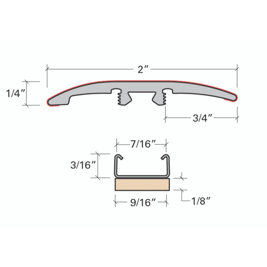 Signature Collection Grandview Plus 2" x 94" Vinyl Slim Trim