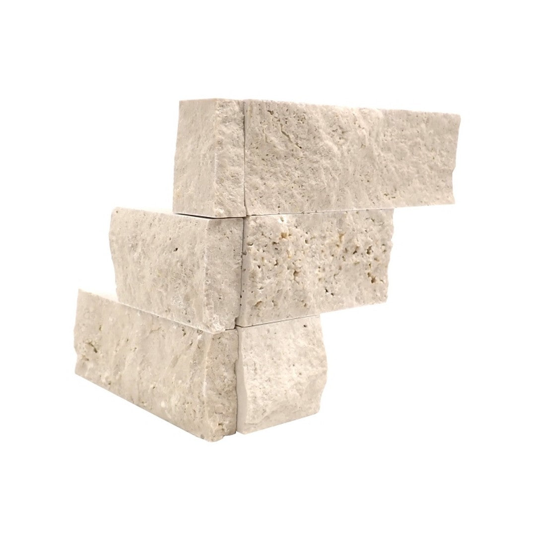 Emser Structure 6" x 6" Splitface Travertine Ledger Corner