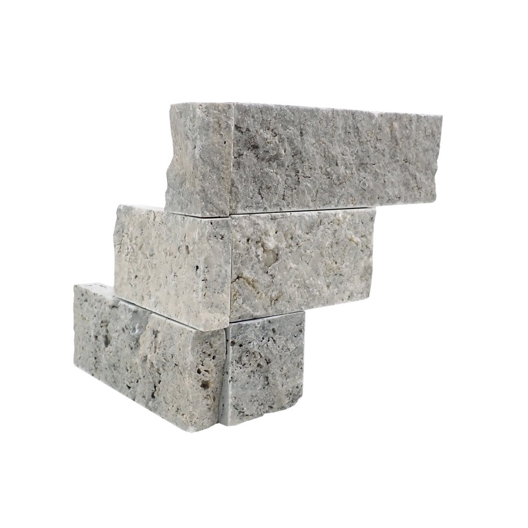 Emser Structure 6" x 6" Splitface Travertine Ledger Corner