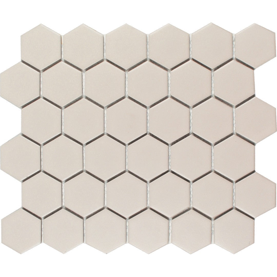 Tesoro Gallery 11" x 12.5" Pressed Textured Hexagon Porcelain Mosaic