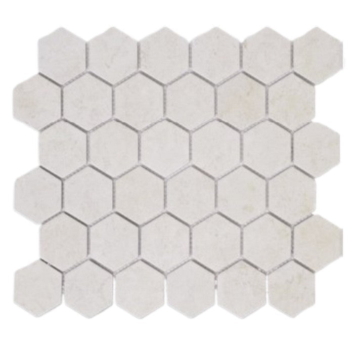 Tesoro Gallery 11" x 12.5" Pressed Textured Hexagon Porcelain Mosaic