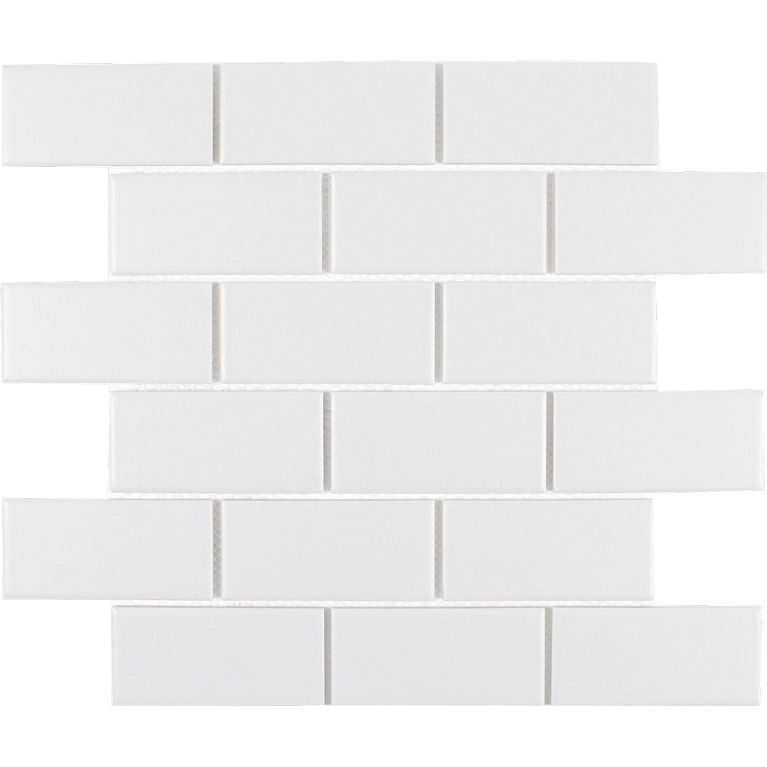 Tesoro Gallery 11.25" x 11.5" Pressed Textured Staggered Porcelain Mosaic