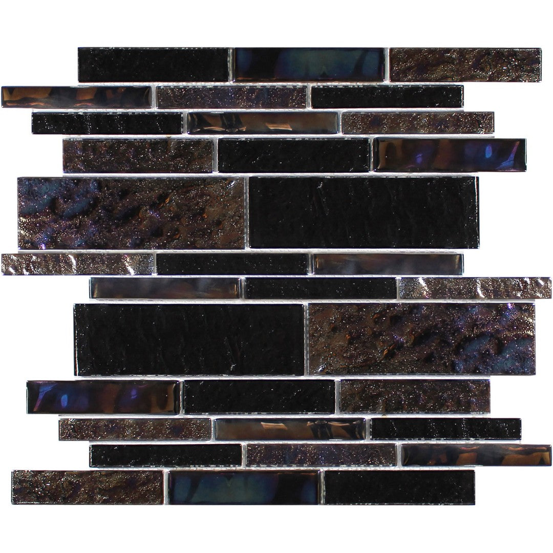 Tesoro Treasure 11.75" x 11.75" Interlocking Linear Glass Mosaic