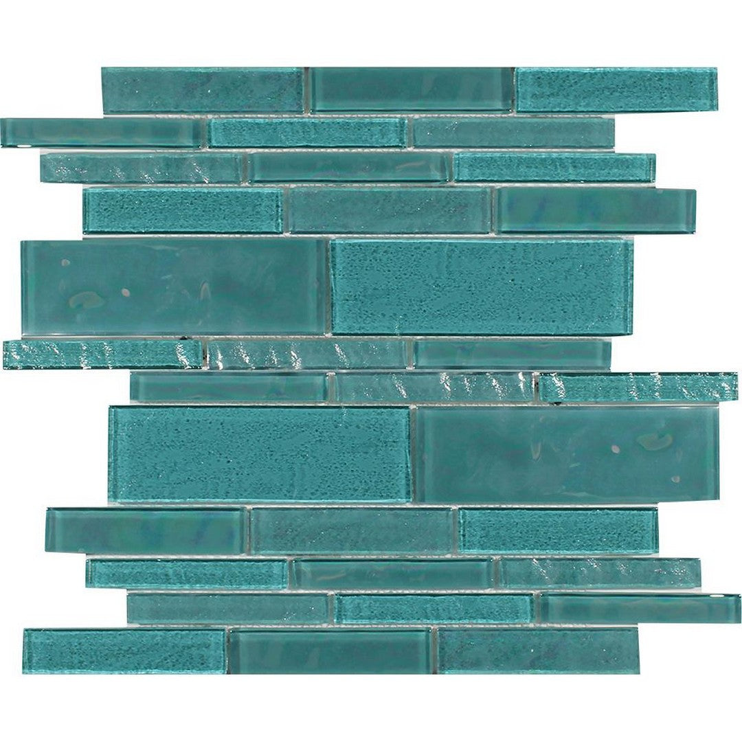 Tesoro Treasure 11.75" x 11.75" Interlocking Linear Glass Mosaic