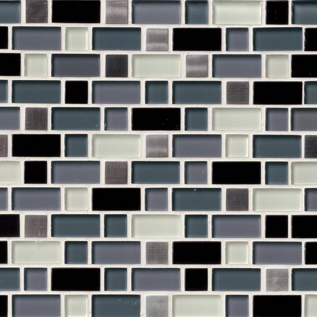 MS International Decorative Blend 12" x 12" Glass & Stone Mosaic