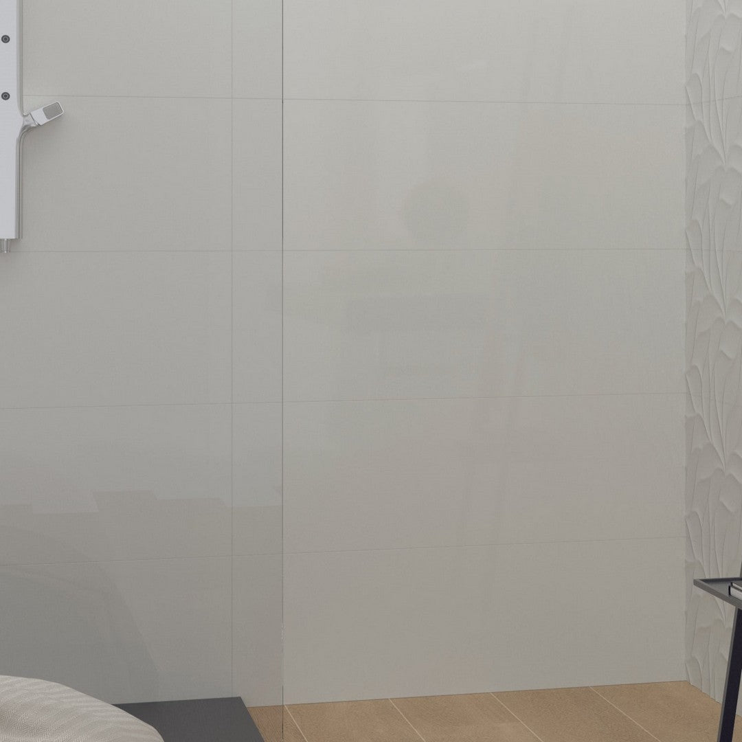 Ottimo-Timeless-12-x-36-Glossy-Ceramic-Tile-Blanco-Plain