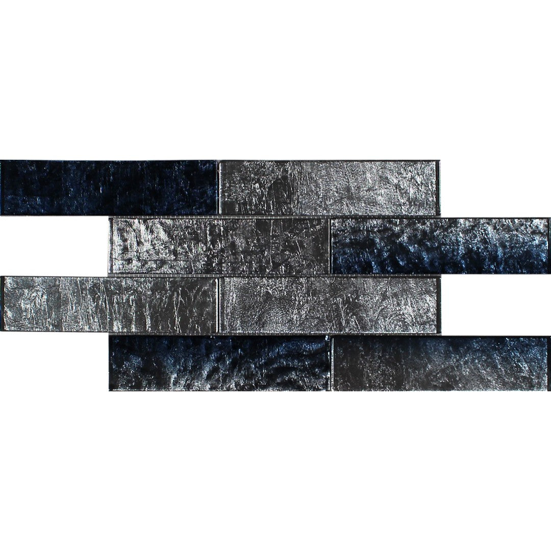Tesoro Terra Bella 7.75" x 15.75" Interlocking Glass 2X8" Mosaic