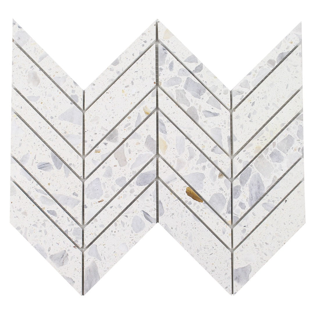Tesoro Venice 8.25" x 12" Honed Chevron Natural Stone Mosaic