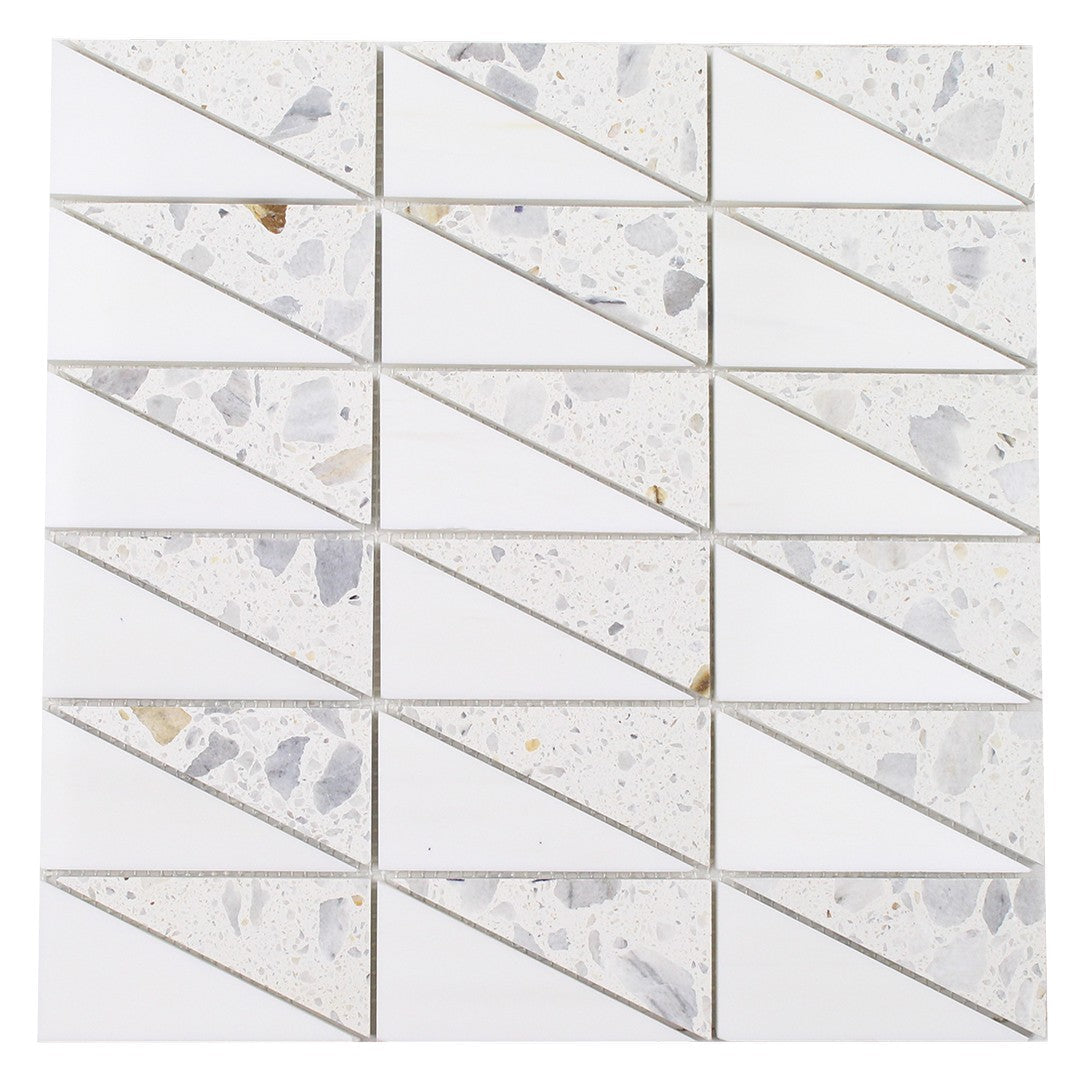 Tesoro Venice 12" x 12" Honed Triangle Natural Stone Mosaic