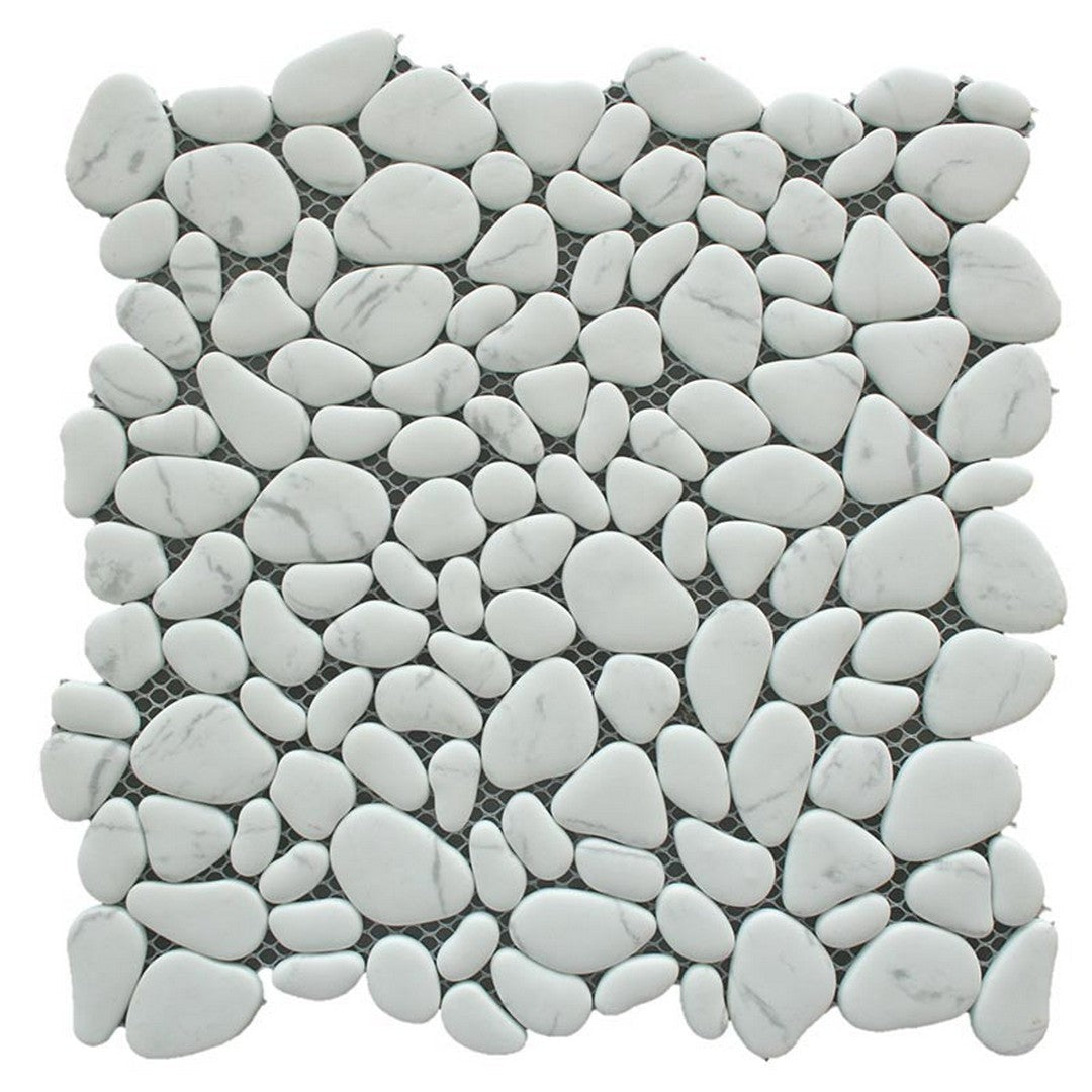 Maniscalco Stone Little Sandy Pebbles 11.2" x 11.2" Matte Recycled Glass Mosaic