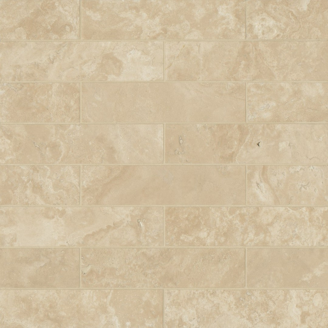 Bedrosians Travertine Durango 3" x 12" Brushed Straight Edge Tile