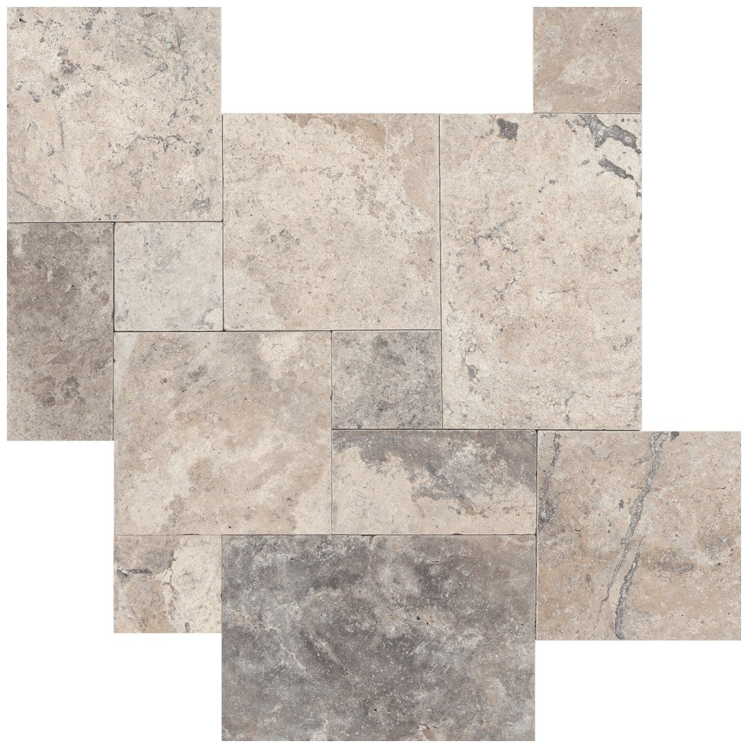 Bedrosians Travertine Mixed Tumbled Travertine 3cm Paver Set