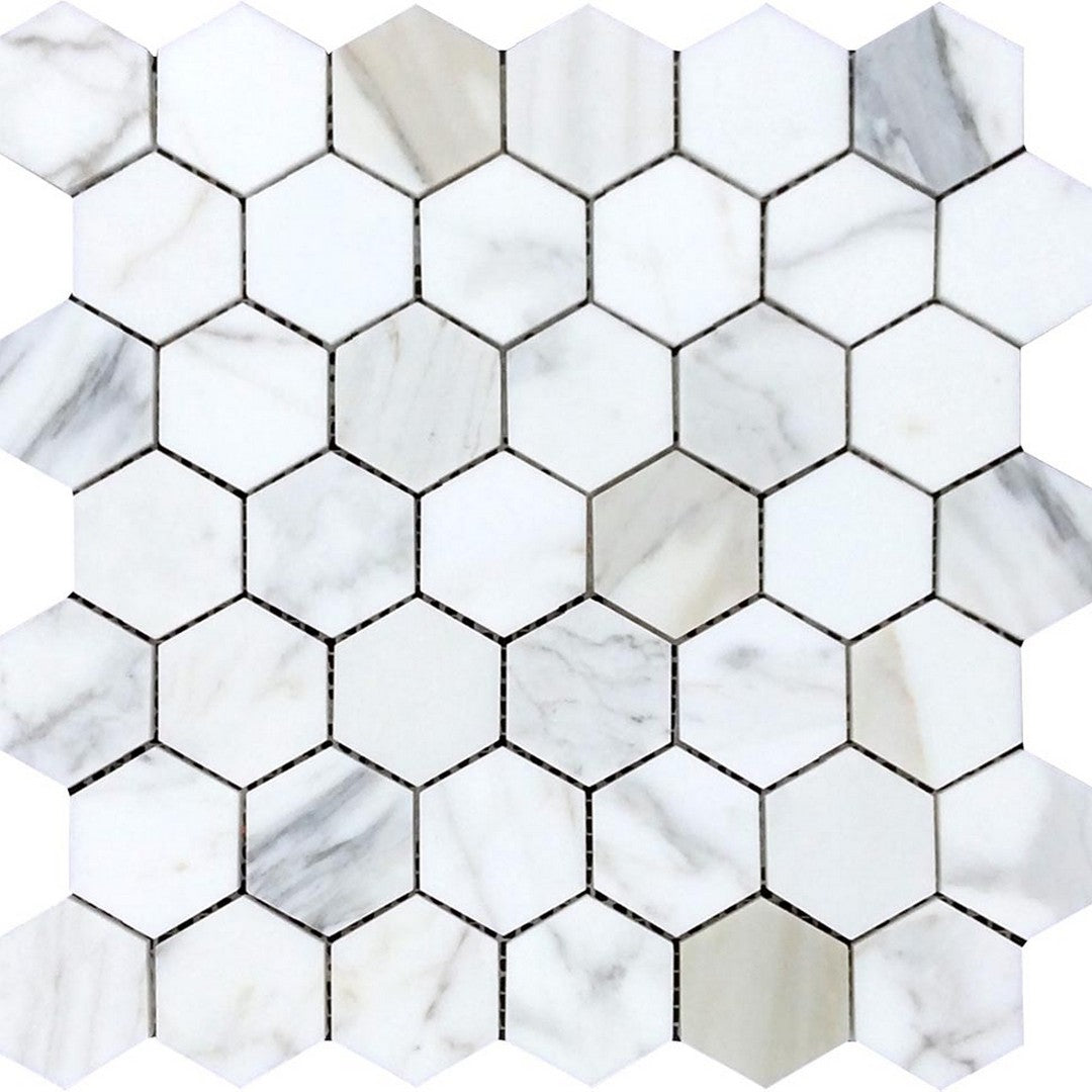 MiR Tuscany 11.8" x 11.8" Honed Marble 1.9" Hexagon Mosaic