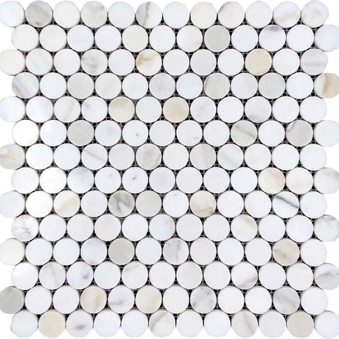 MiR Tuscany 11.2" x 11.5" Polished Marble 1.2" Round Mosaic