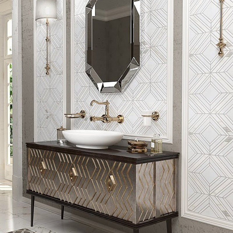 MiR-Tuscany-9-x-11.3-Calacatta-Gold-&-Thassos-Interlocking-Marble-Mosaic-Pienza