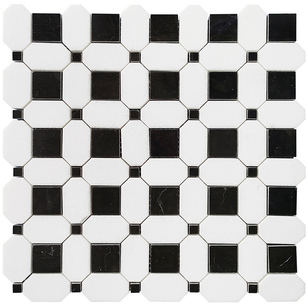 MiR Tuxedo Park 12.1" x 12.1" Natural Stone Square & Dot Mosaic