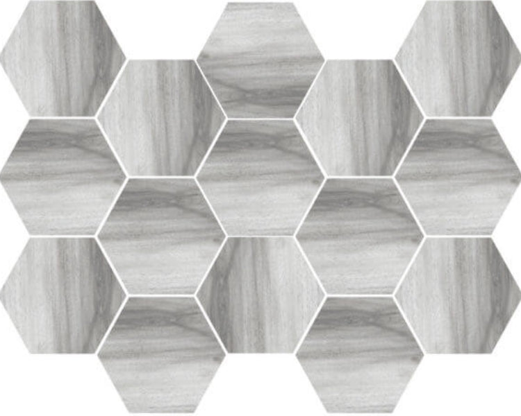 Happy Floors Tasmania 10" x 14" Interlocking Polished Porcelain Hexagon Mosaic