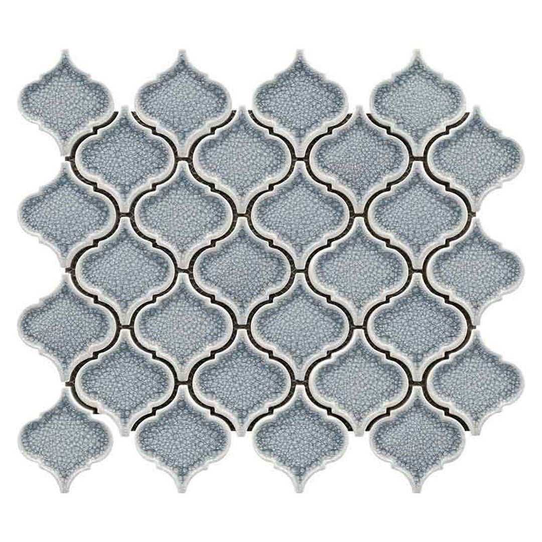 Maniscalco Stone Venetian 9.5" x 11.5" Polished Porcelain Glass 2" Arabesque Crackle Mosaic