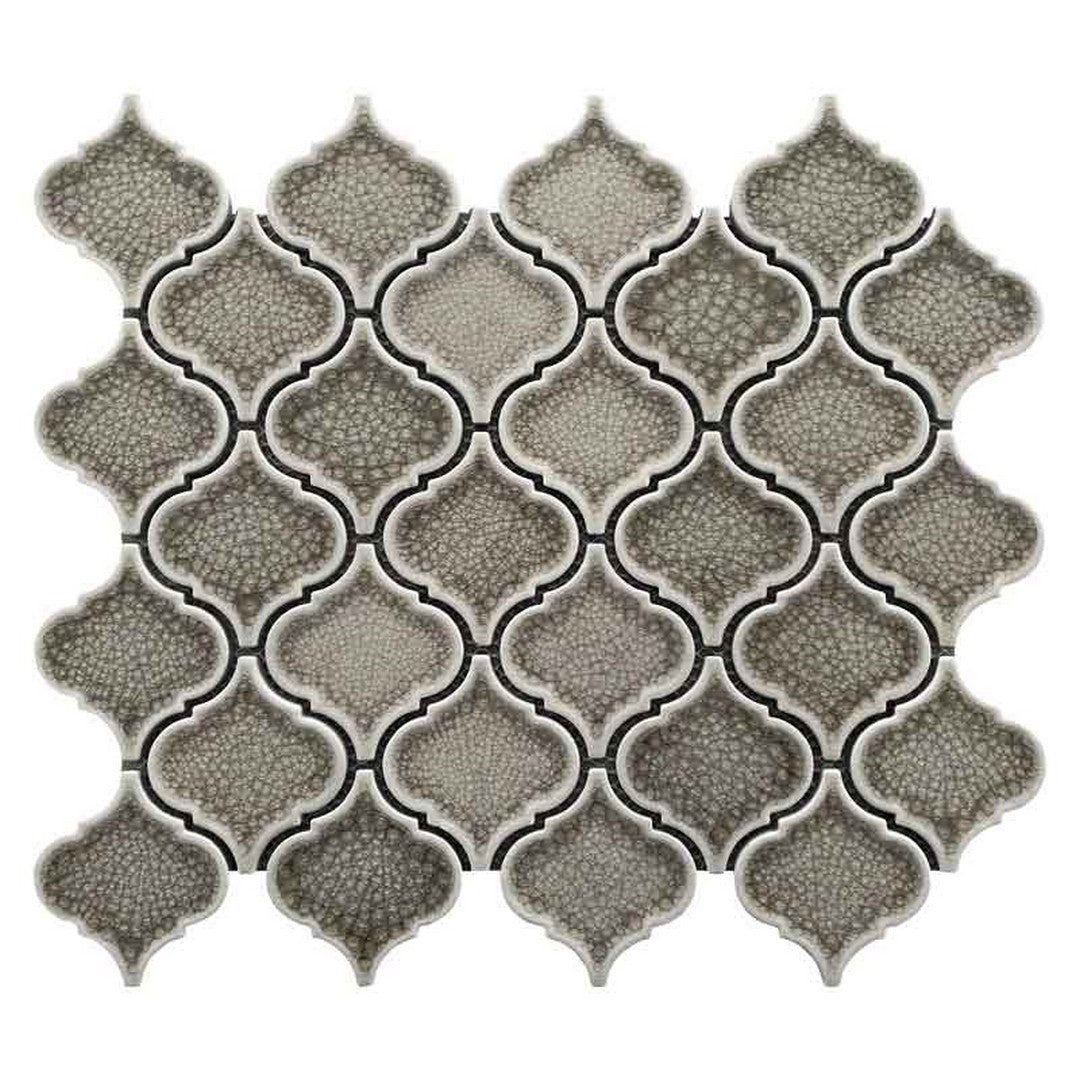 Maniscalco Stone Venetian 9.5" x 11.5" Polished Porcelain Glass 2" Arabesque Crackle Mosaic