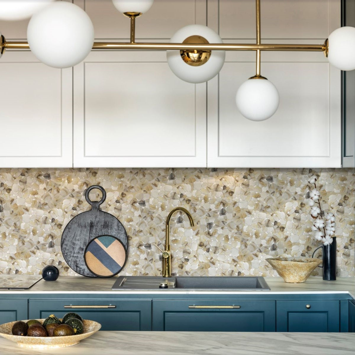 Bati-Orient-Bali-12-x-12-Rectified-Matte-Round-Pebble-Frosted-Glass-Mosaic-White-Beige