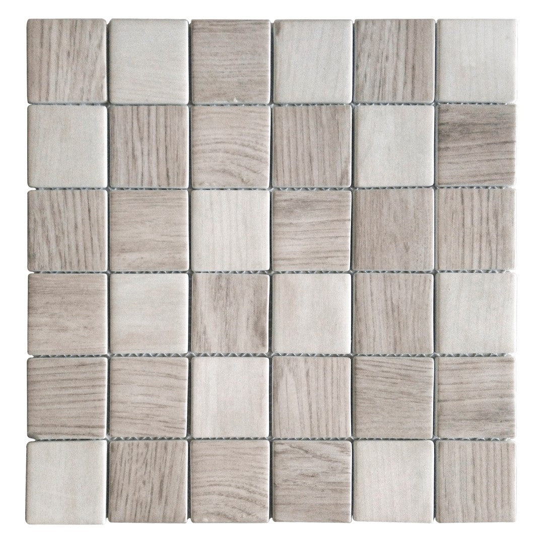 Bati Orient Linear Glass 12" x 12" Recycled Glass 2" Mosaic