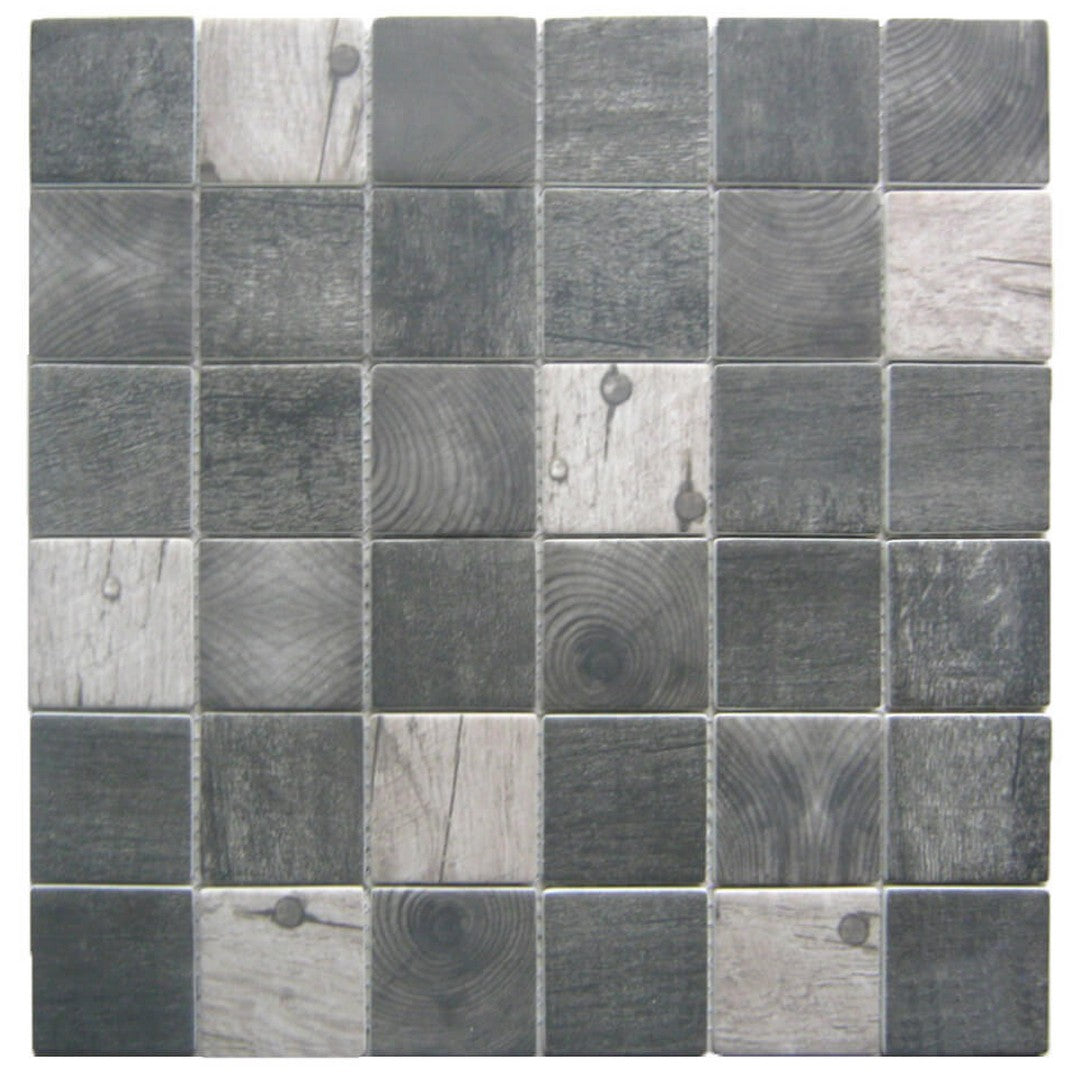 Bati Orient Linear Glass 12" x 12" Recycled Glass 2" Mosaic