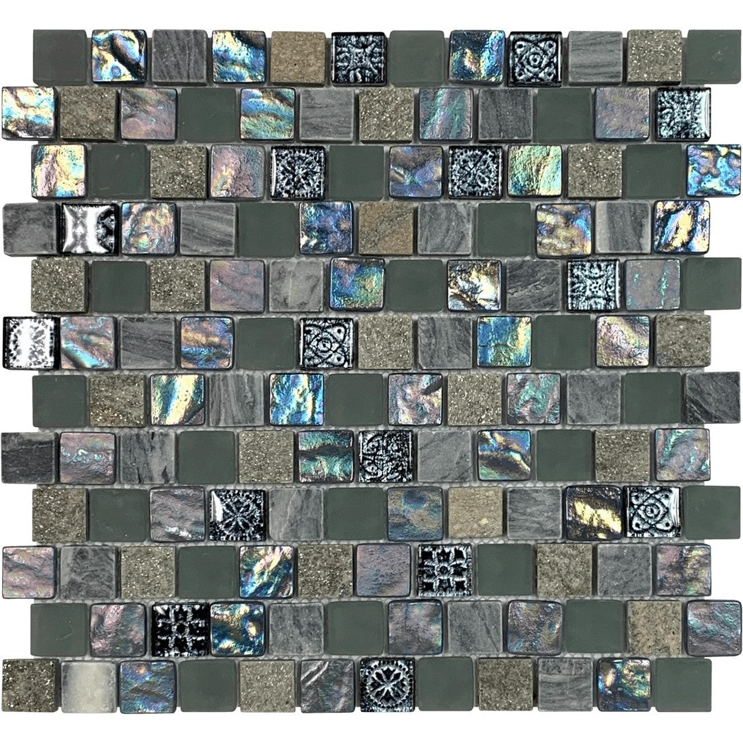 Bati Orient Terrazzo 12" x 12" Glass & Stone Mosaic
