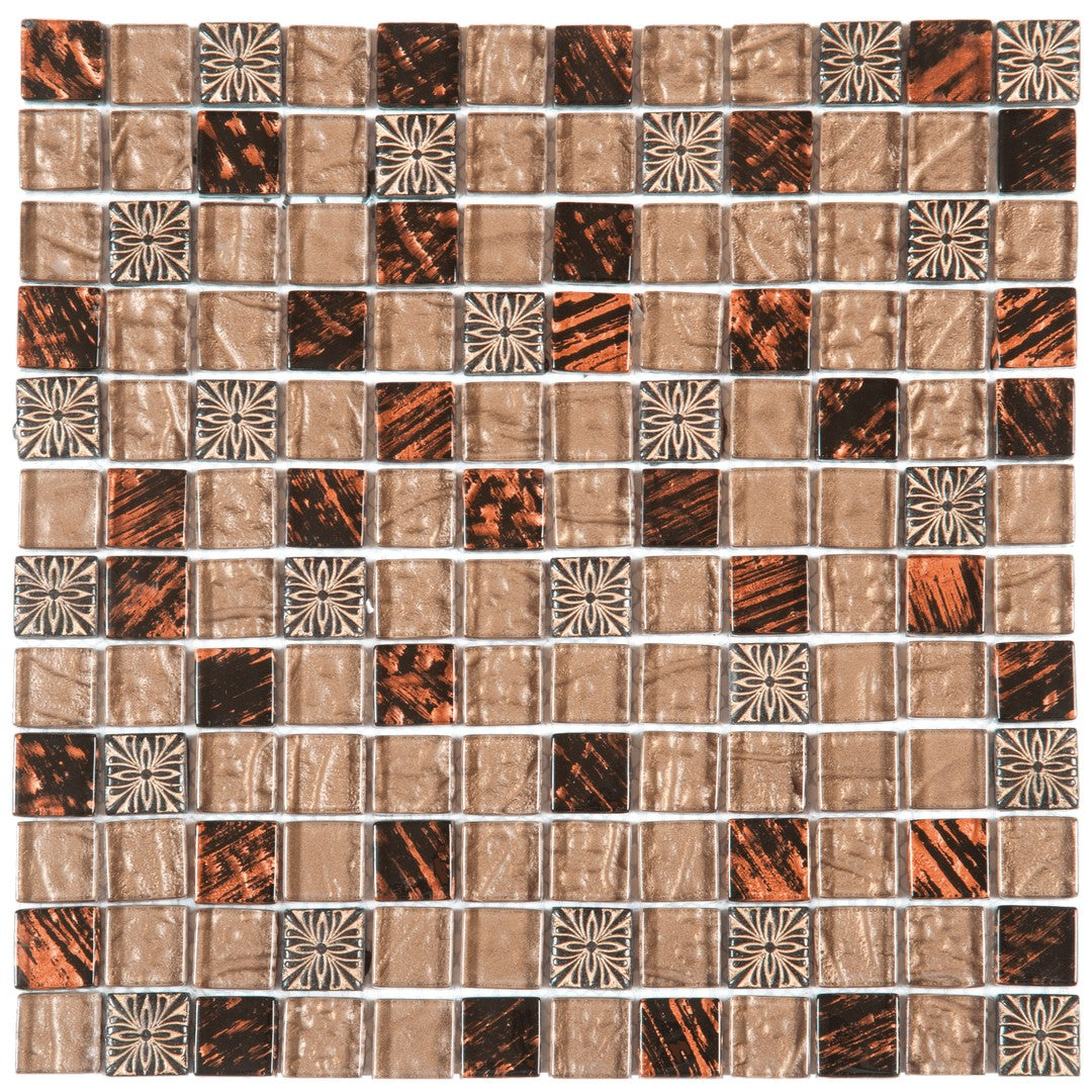 Bati Orient Terrazzo 12" x 12" Glass & Marble 0.875" Décor Mosaic
