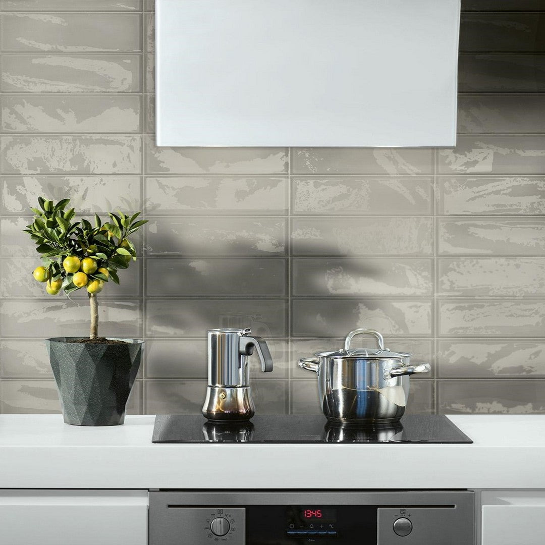 Tesoro-Glassalike-4-x-12-Pressed-Glossy-Block-Porcelain-Wall-Tile-Grigio