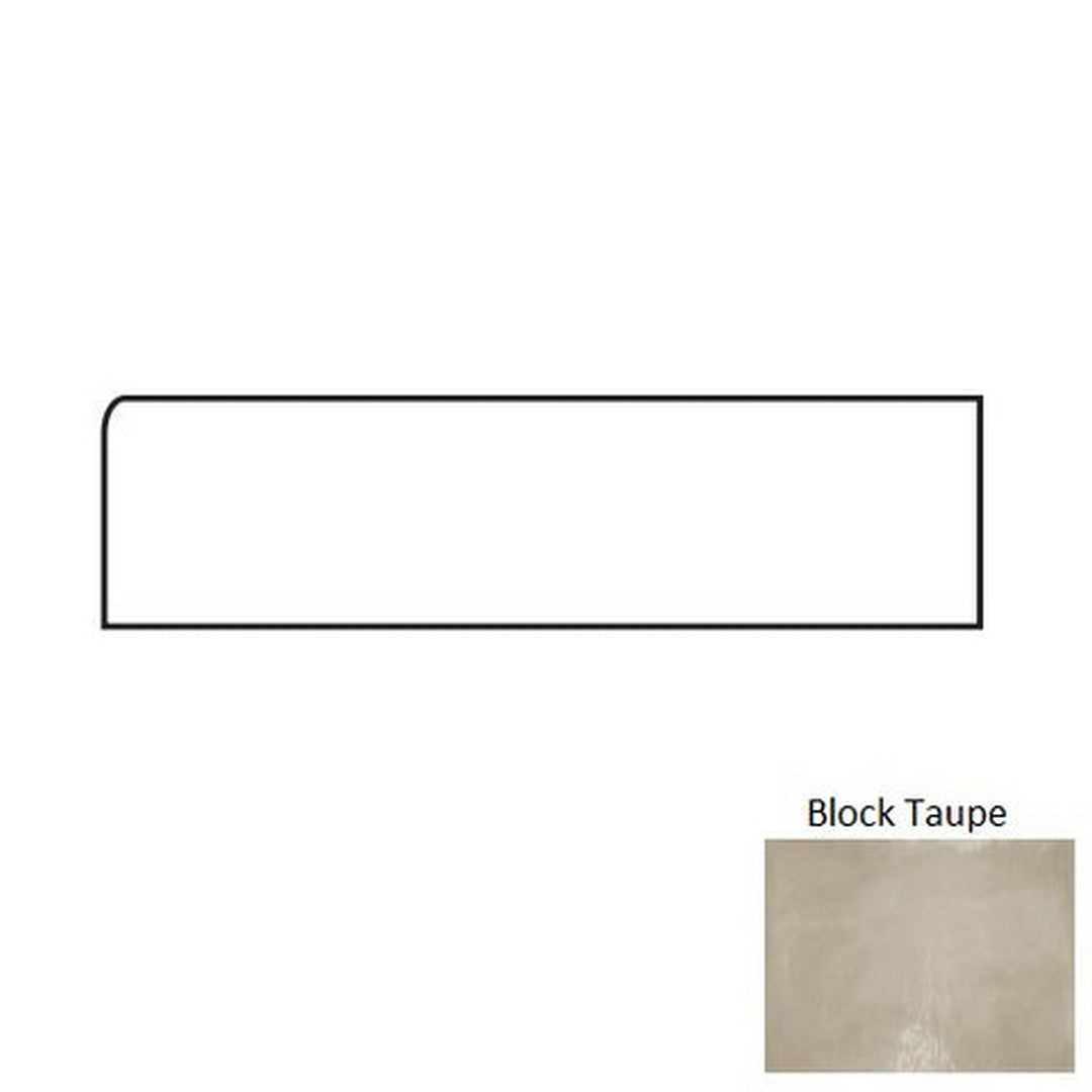 Tesoro Glassalike 4" x 12" Pressed Glossy Block Porcelain Wall Bullnose