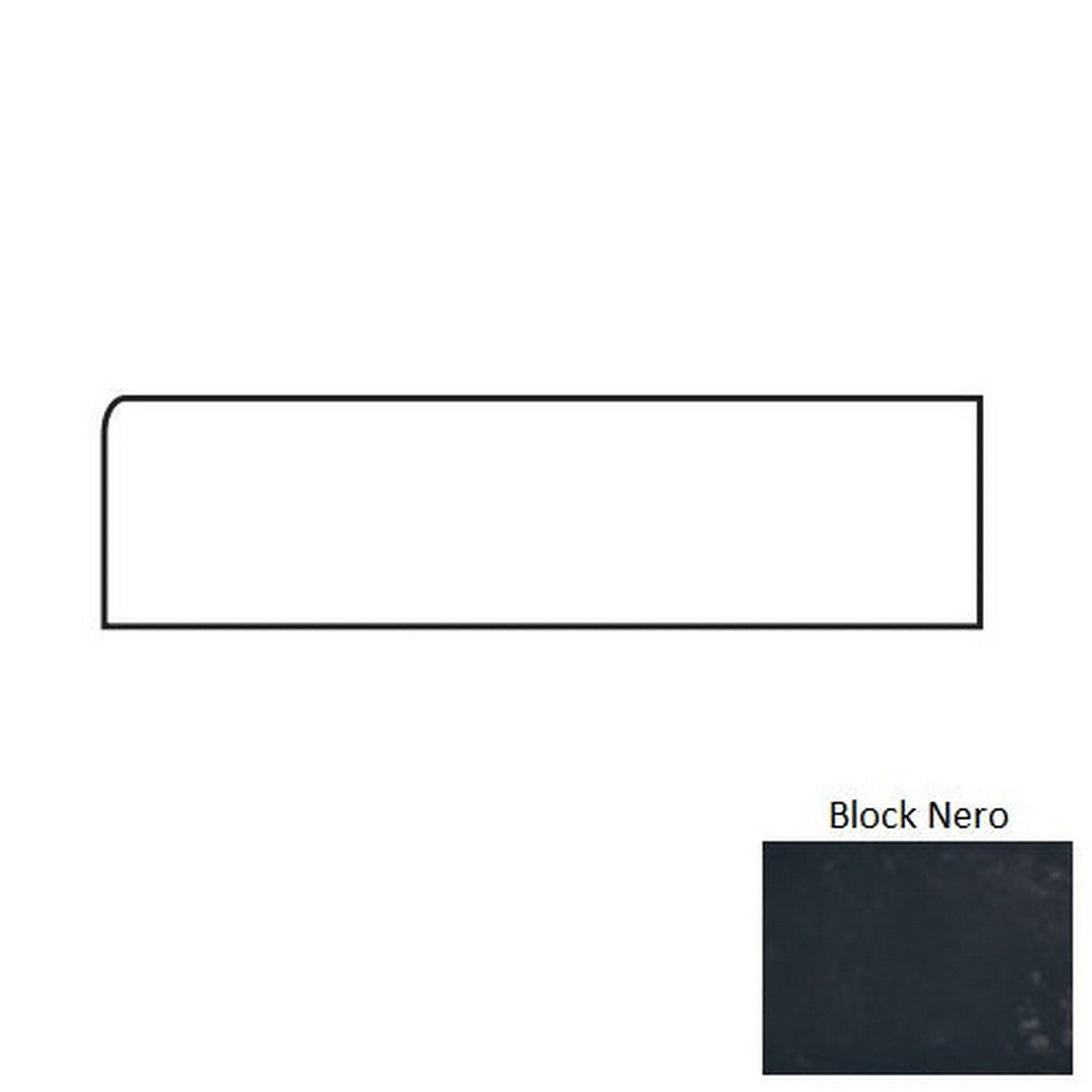 Tesoro Glassalike 4" x 12" Pressed Matte Block Porcelain Wall Bullnose